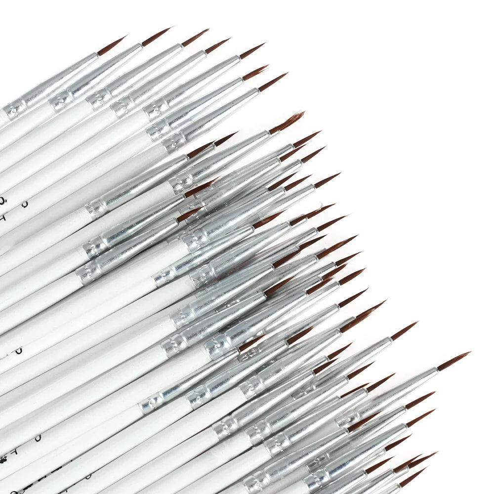 10Pcs Fine Hand Painted Thin Hook Line Pen Drawing Art Pen Nylon Brush Makeup Eyeliner Pen Detail Brush Cosmetics Art Supplies