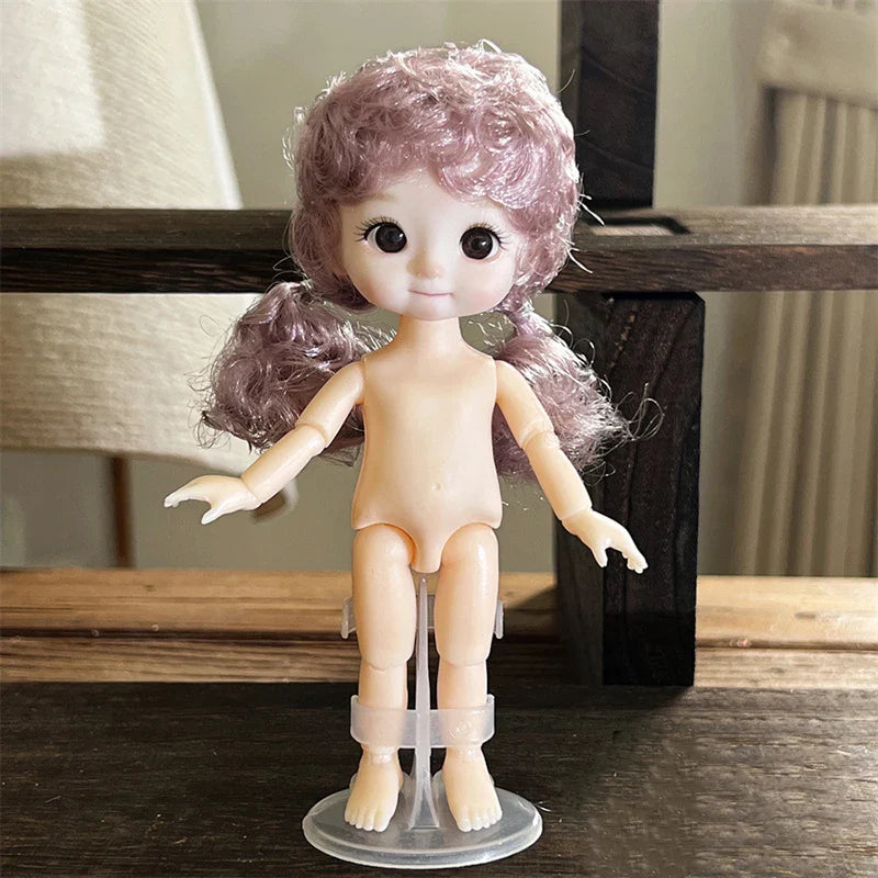 1 PCS 16cm Doll With Different Expressions, Cute 1/8 BJD Doll, 13 Joint Movable Doll Girl Toy