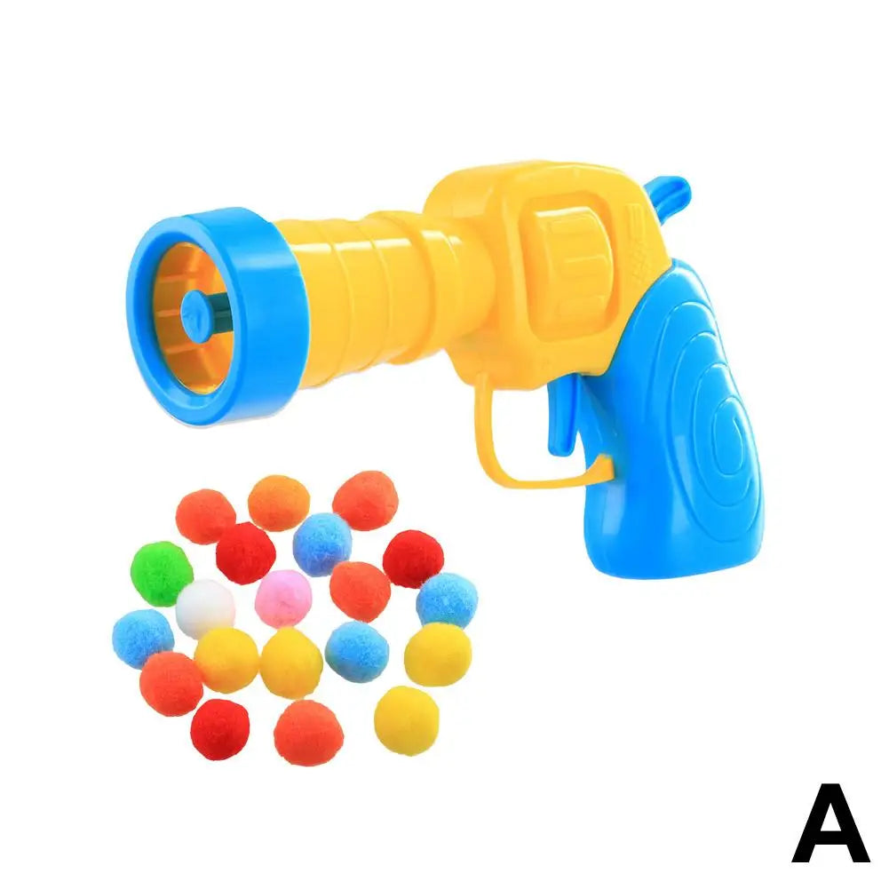 Cat Interactive Toys Plush Ball Shooting Gun Cat Creative Toys Stretch Plush Ball Toys Cats Self Play Games Pet Supplies