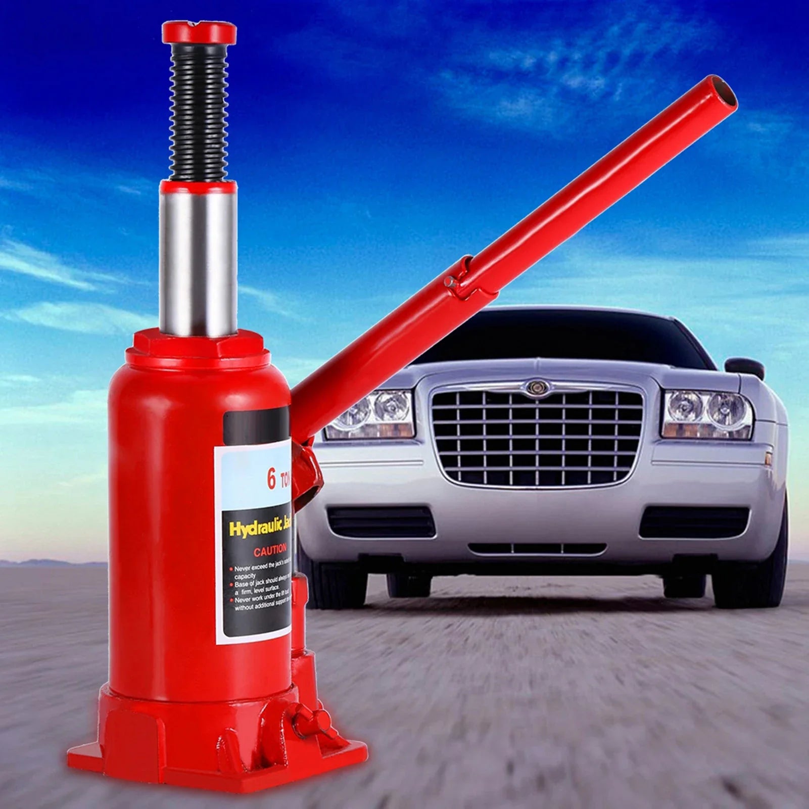 6T Heavy Duty Hydraulic Bottle Jack Lifting Car Van  Vehicle Automotive Lift Automotive Lifter
