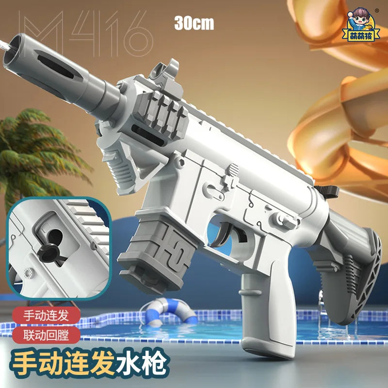 Summer Water Gun non Electric Pistol High-pressure Full Automatic Shooting Water Beach Toy Gun For kid Children Boys Girls Gift