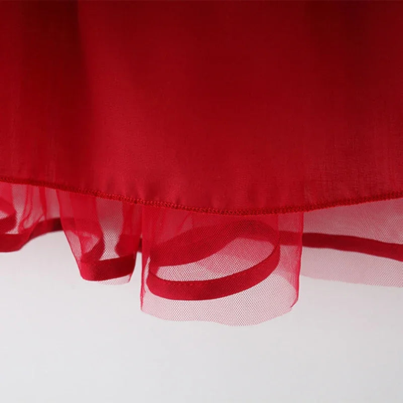 Baby Girl Dress Summer Girl Bow Pearl Mesh Princess Dress Cute Girl's First Year Dress Birthday Party Dress  Baby Girl Clothes