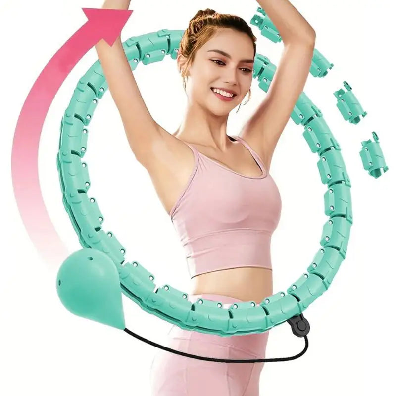 Smart Fitness Hoop Adults Weight Loss Massage Sport Hoops 24 Detachable Links 360° Non Dropping Plus Size