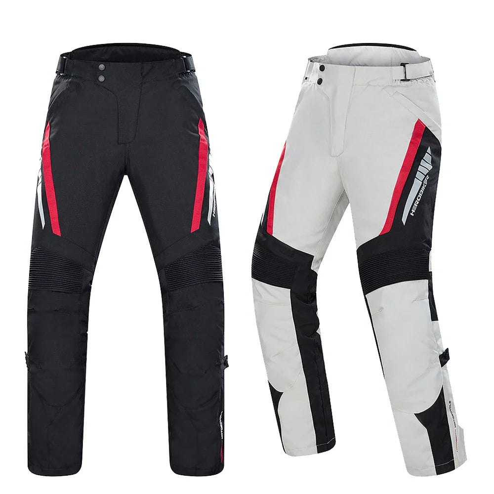 Men Winter Motorcycle Pants Windproof Waterproof Motorbike Riding Pants With Protective Gear Anti Fall Motocross Riding Pants