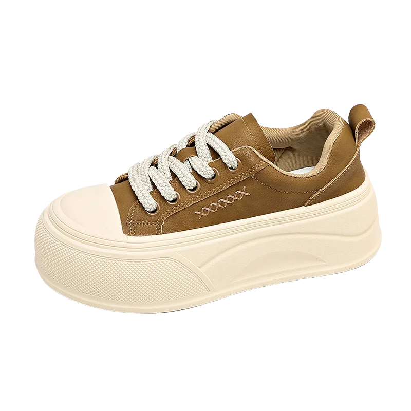Platform casual sneakers with thick soles, stylish and versatile, height-increasing sports shoes 2810