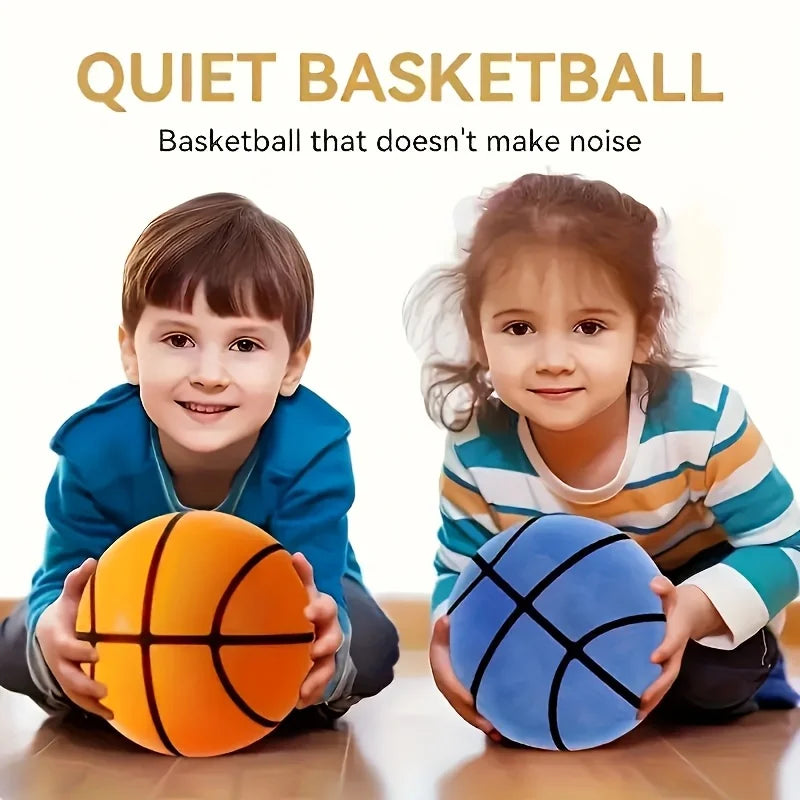 1 Pack Silent Foam Basketball Made of Non-Toxic Eva Material Suitable for Children to Use Ideal for Indoor and Outdoor Play, Beach Fun, and Team Games Vibrant Colors Christmas Thanksgiving Halloween Gift