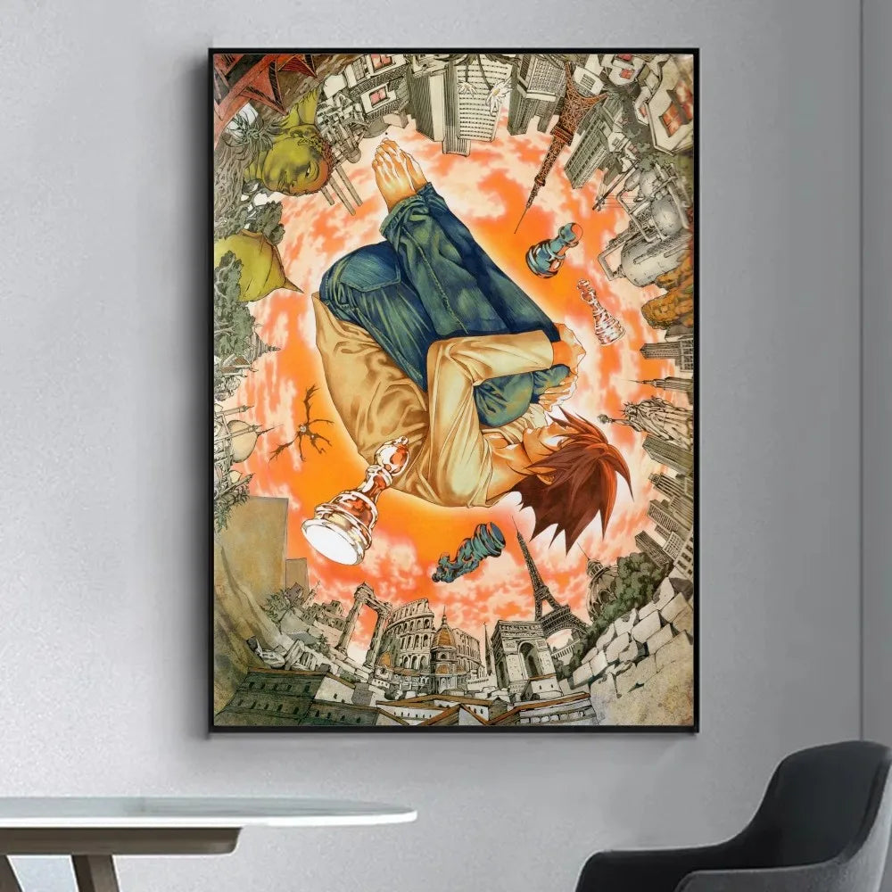 Hot Anime Death Note Poster Fancy Poster Wall Sticker for Living Room Bar Vintage Decorative Painting