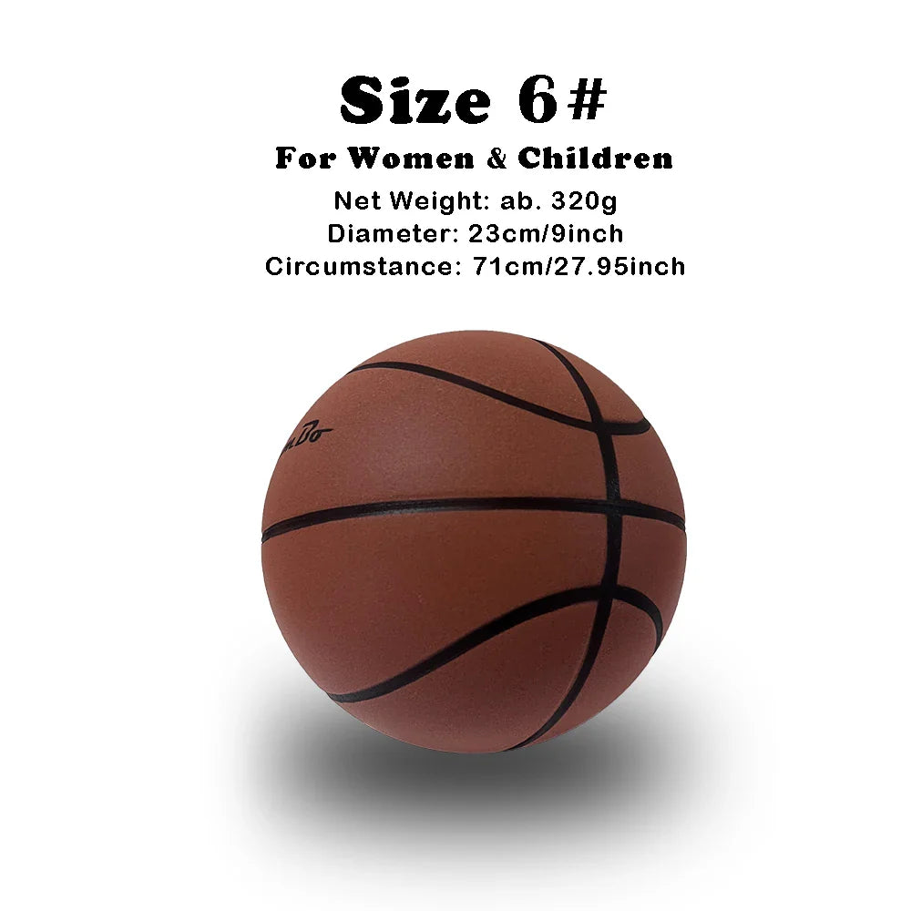 Mute Bouncing Basketball Ball Standard Dia 24cm/23cm Indoor Dribble Practice Silent Ball College Basketball Bounce Quiet at Home