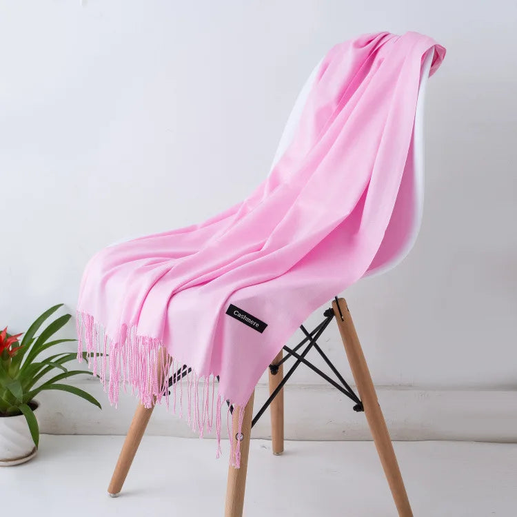 Fashion Solid Scarf Women Cashmere Soft Winter Warm Scarves Hijab Female Long Headband Shawl Wraps Bandana Foulard 2022 Echarpe